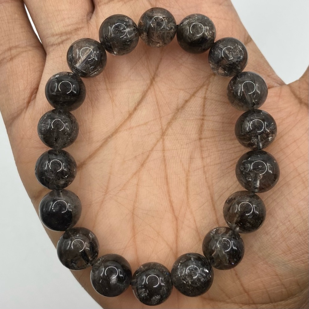 High Quality Herkimer Diamond Crystal Bracelet 11.5mm - Picture 3 of 9